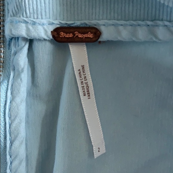 Light blue corduroy Free People skirt - Picture 3 of 3
